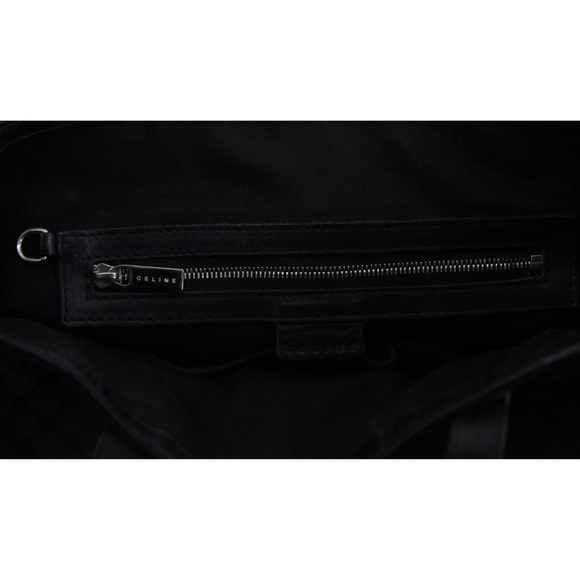 Authentic Elegant Vintage Celine Monogram Fabric Tote Bag, Brown & Black Putse - Picture 2 of 10